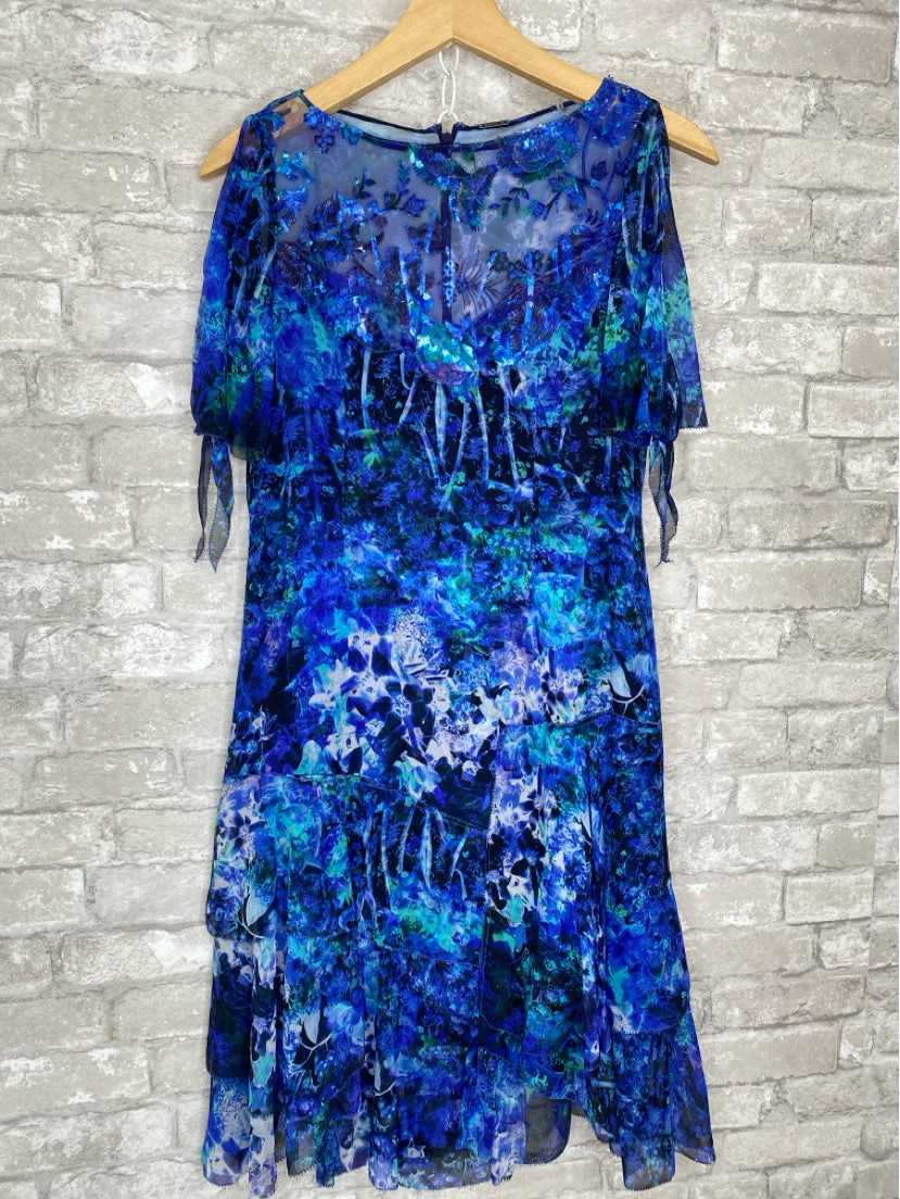 Elie Tahari Size 2 Blue, Green, Navy Dress