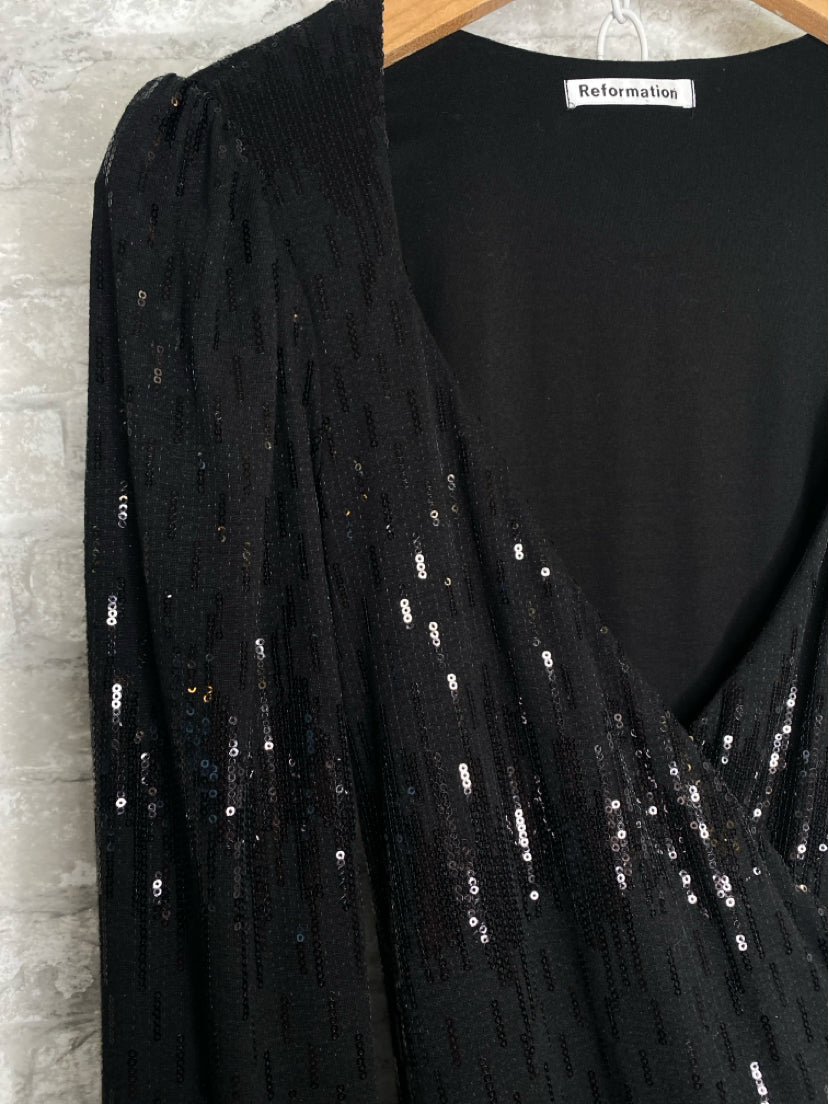 reformation Size M Black Dress
