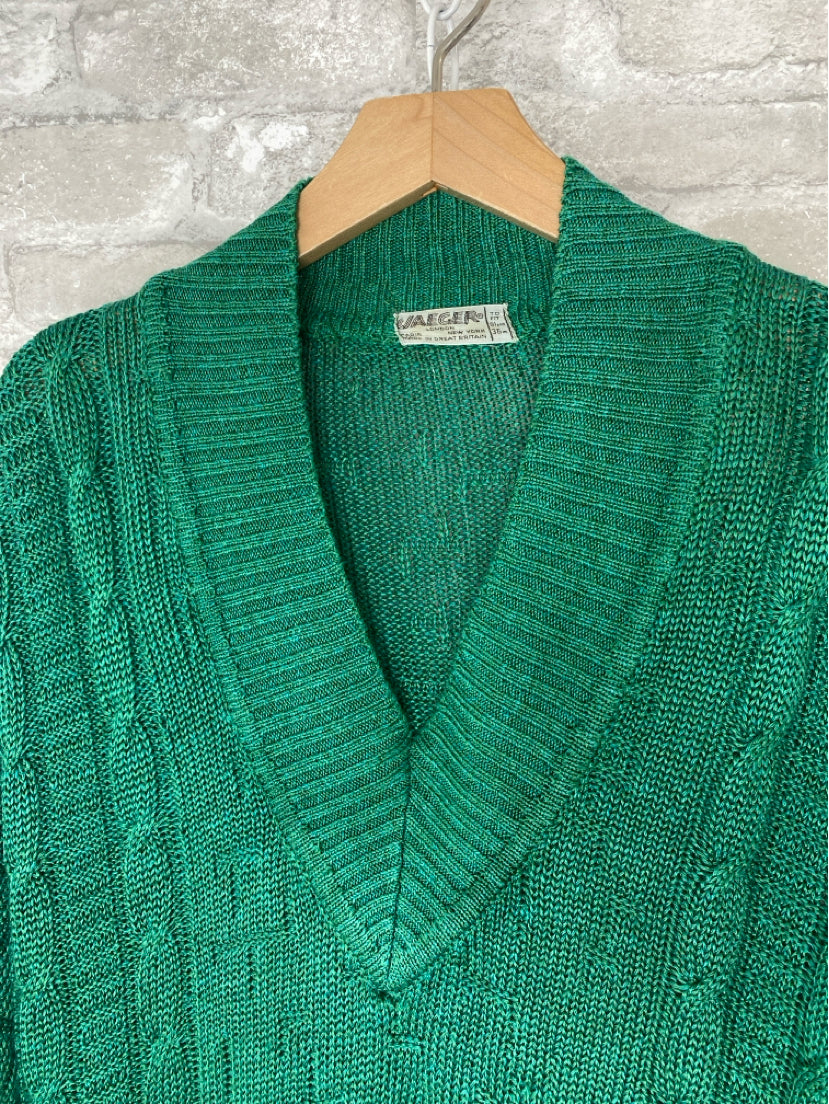 Jaeger Size M/29 Emerald Green Sweater