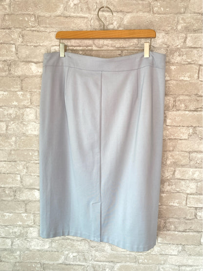 Tahari Size XL Satin Blue Skirt