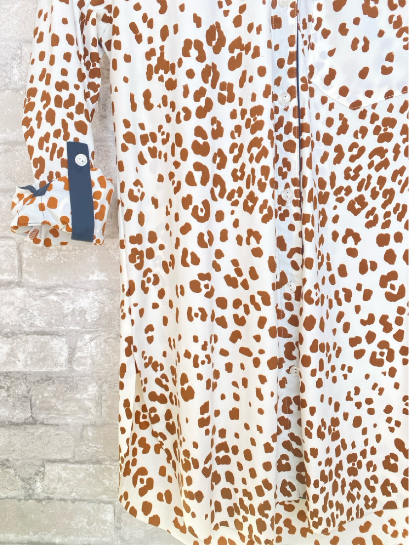Lysse Size XS white/brown Button Down