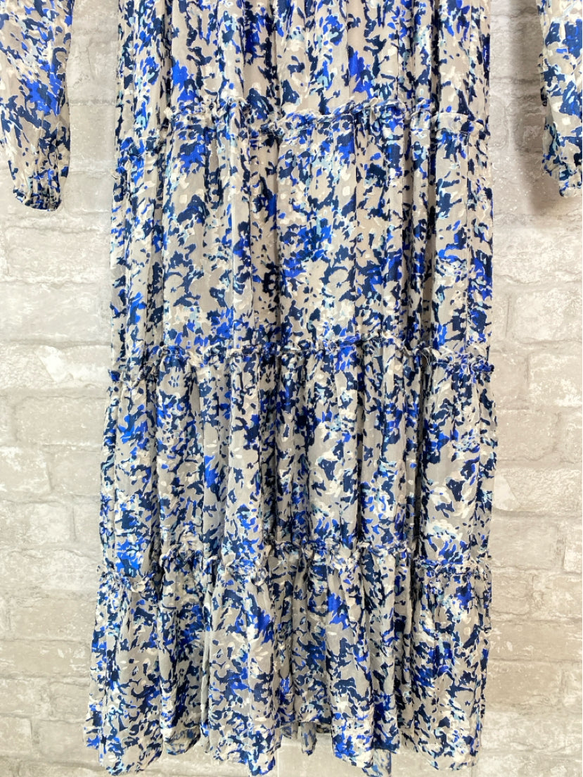 Elie Tahari Size XS Taupe/blue Dress
