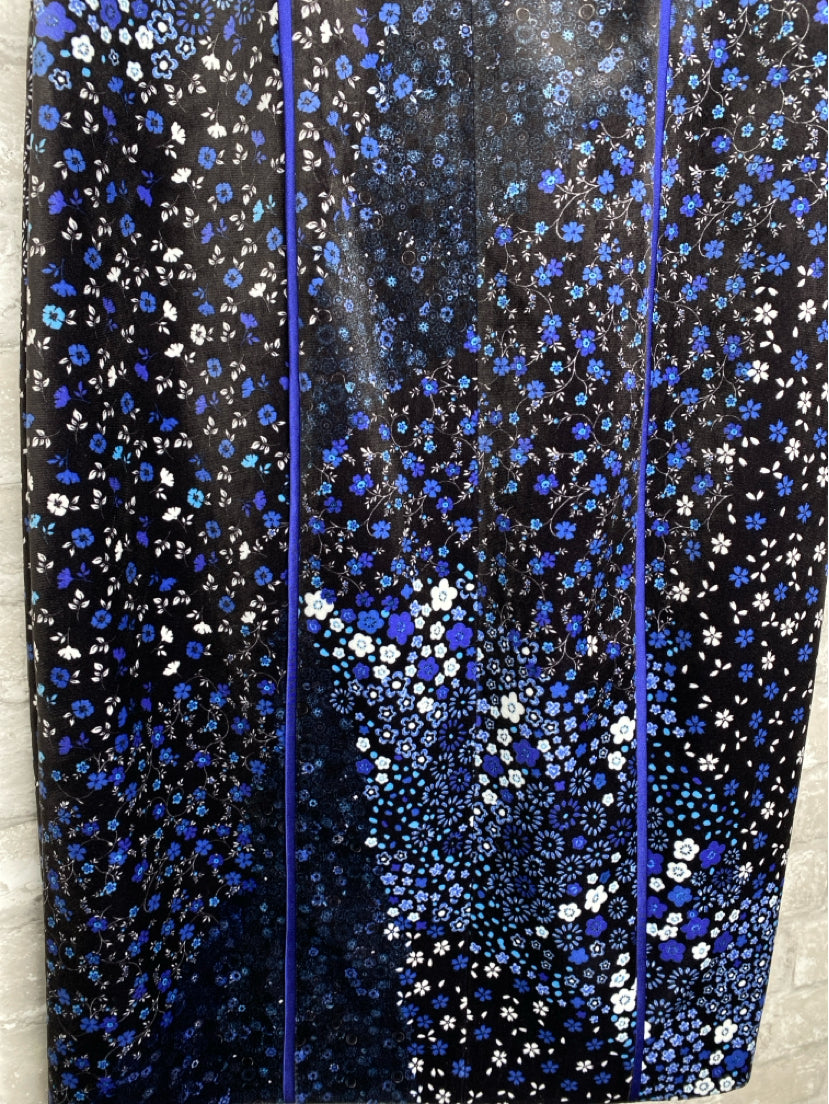 Elie Tahari Size 2 Black, Blue Dress