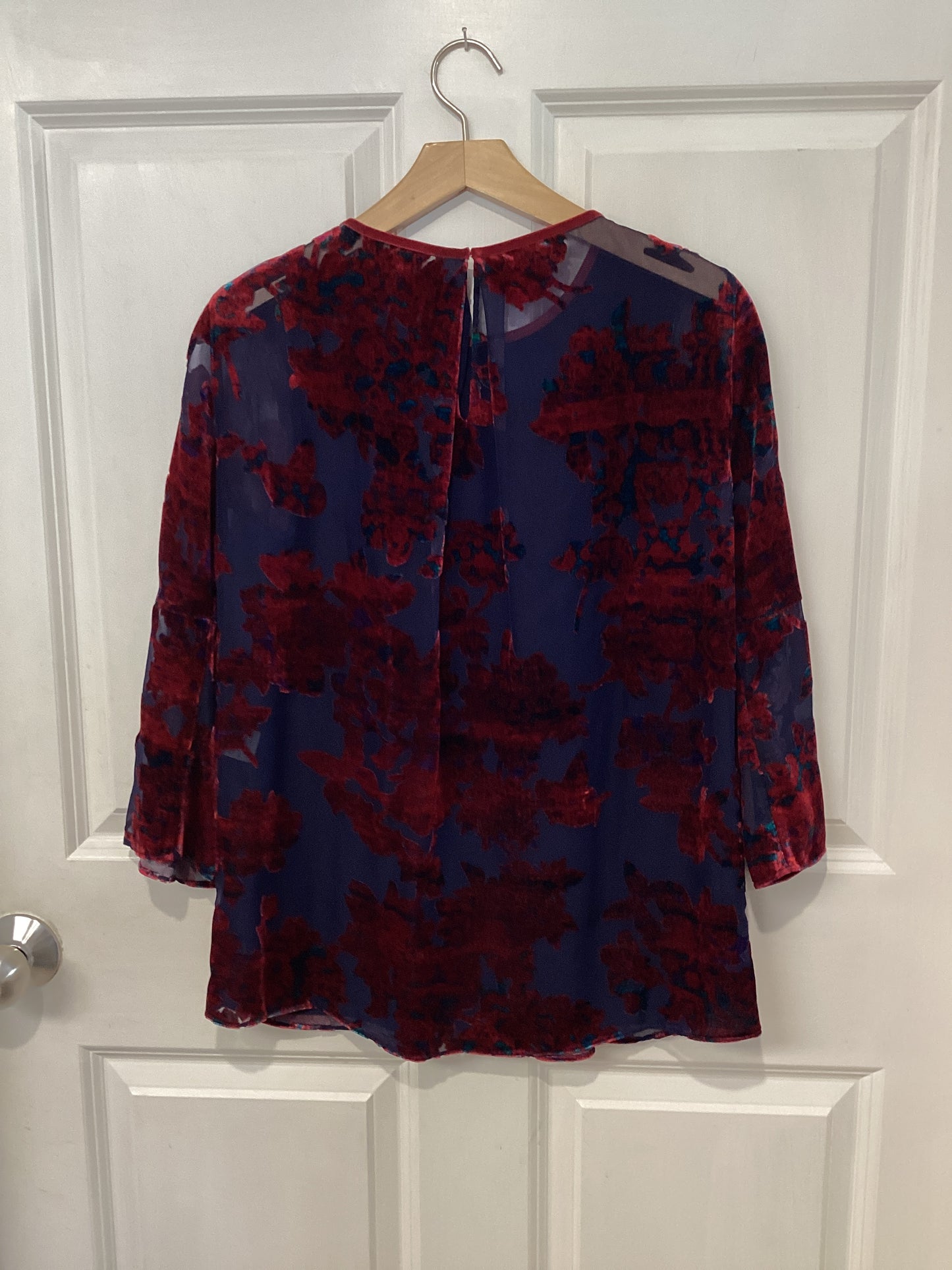 Elie Tahari Size XS blue/red Blouse