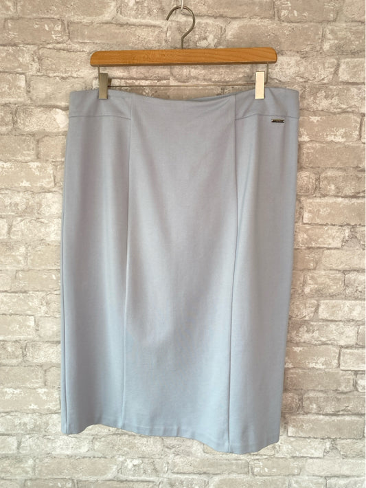 Tahari Size XL Satin Blue Skirt