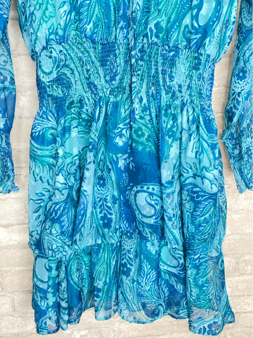 Taylor Size 4 Blue, Aqua, Turquoise Dress