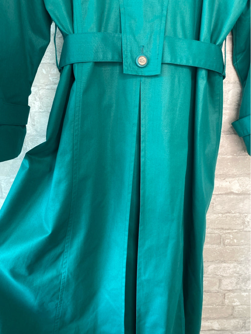 london fog Size M/10 Emerald Green Trenchcoat