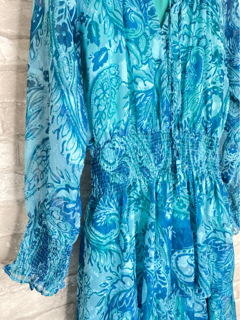 Taylor Size 4 Blue, Aqua, Turquoise Dress