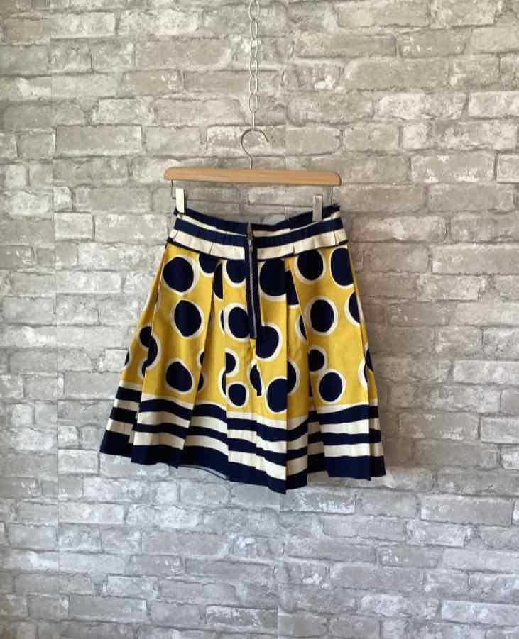 Anna Sui Size 6 Yellow/Navy Skirt
