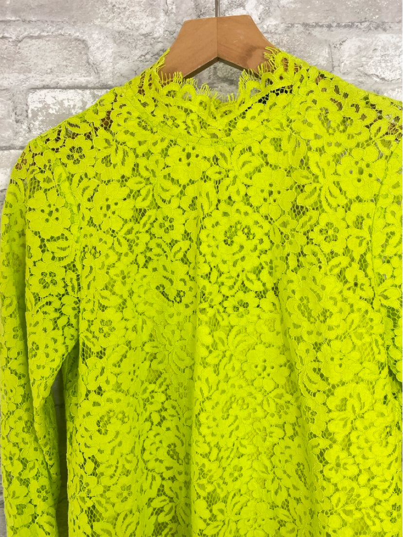 J Crew Size S Neon Green Shirt