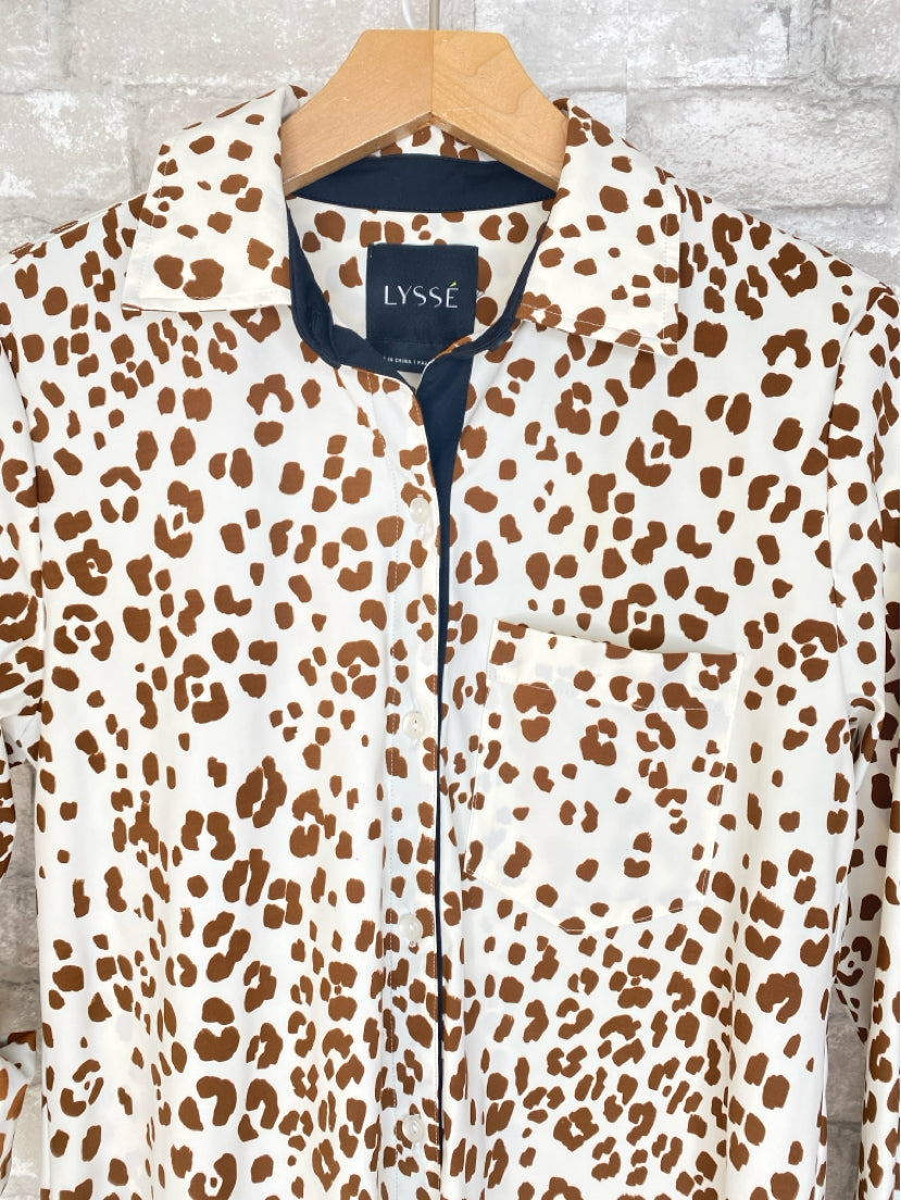 Lysse Size XS white/brown Button Down