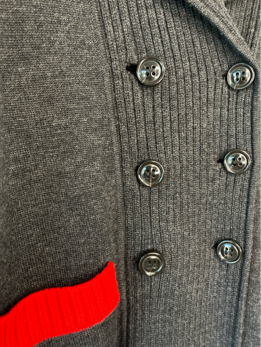 Diane Von Furst Size M Grey/Red swacket