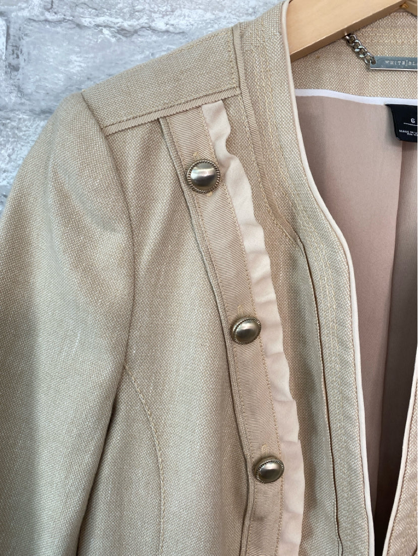 White House Blk Mkt Size S/6 Tan Jacket