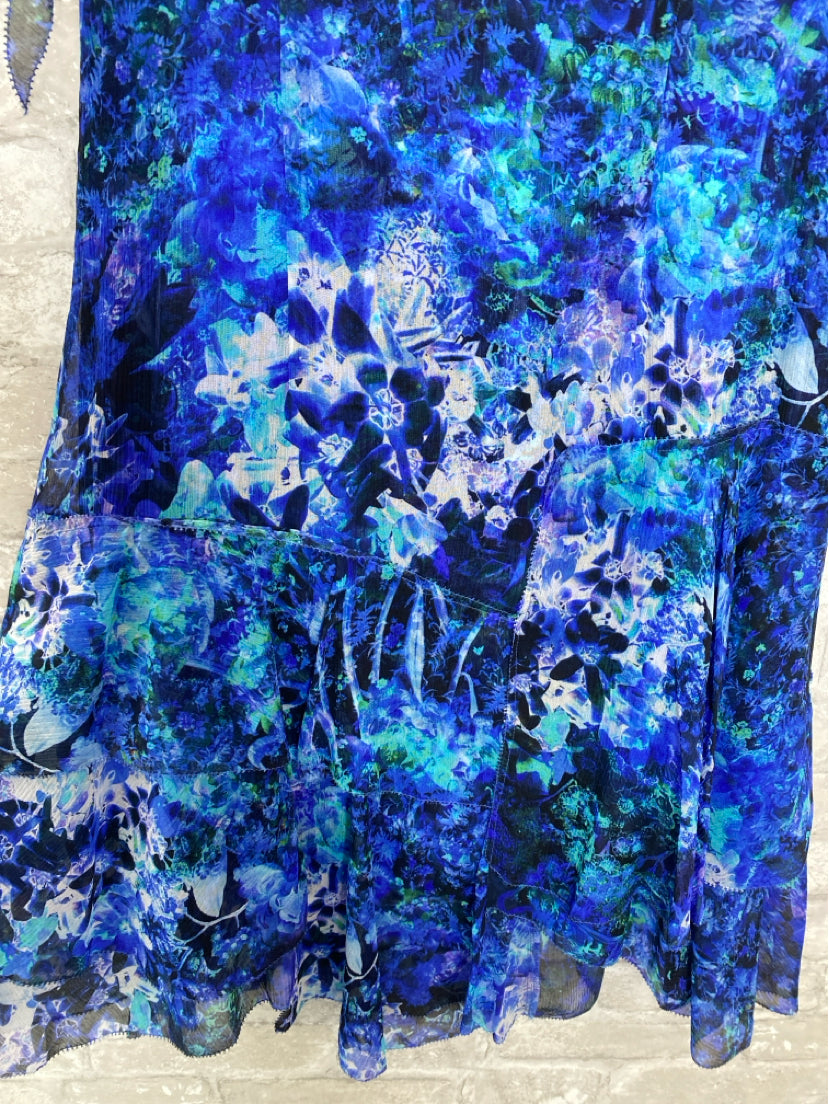 Elie Tahari Size 2 Blue, Green, Navy Dress