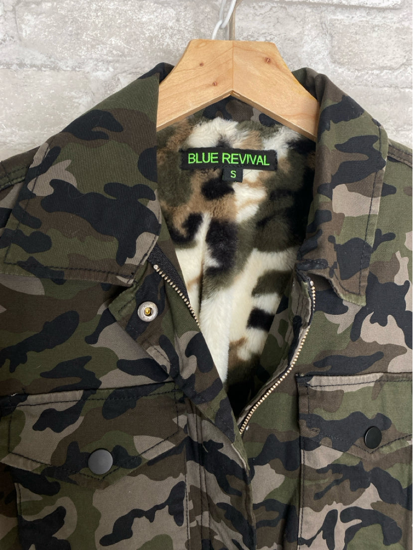 Blue Revival Size S Olive/Black/Taupe Coat