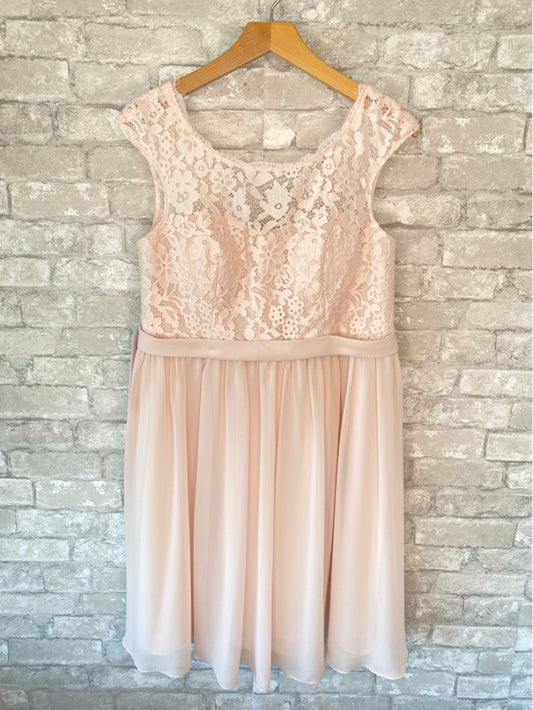 Azazie Size L Blushing Pink Dress