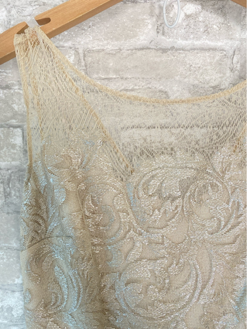 Kay Unger Size S/4 Champagne Dress