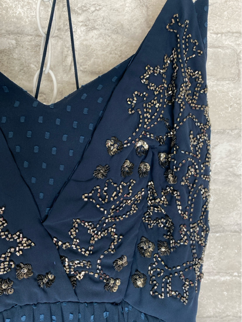 Ranna Gill Size 4 Marine Navy Dress