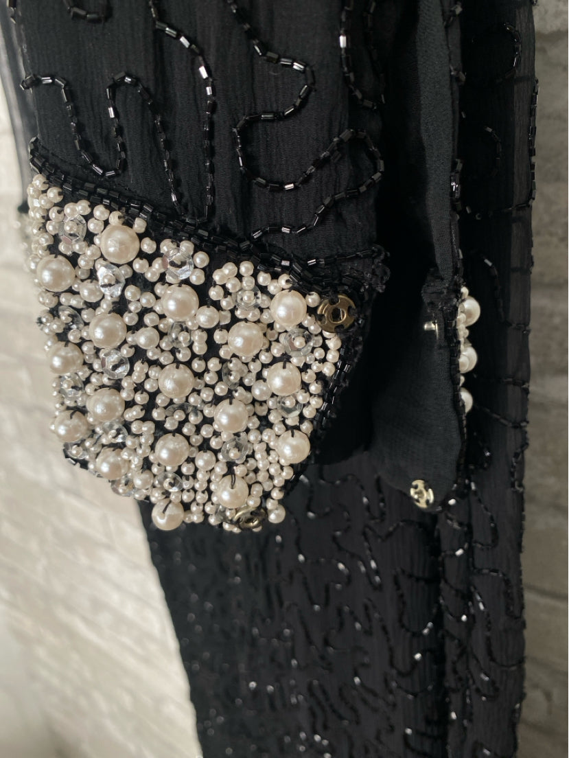 judith ann Size M Black/Pearl Dress