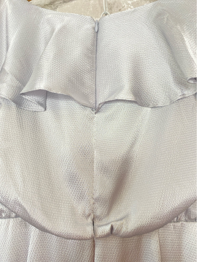 Adriana Papell Size S/6 Silver Gown/Evening Wear