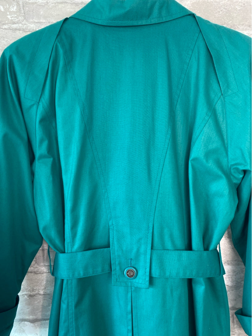 london fog Size M/10 Emerald Green Trenchcoat