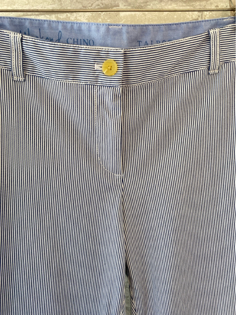 Talbots Size 10P Blue/White Pants