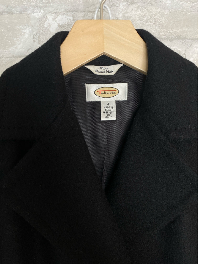 Talbots Size S/4 Black Coat