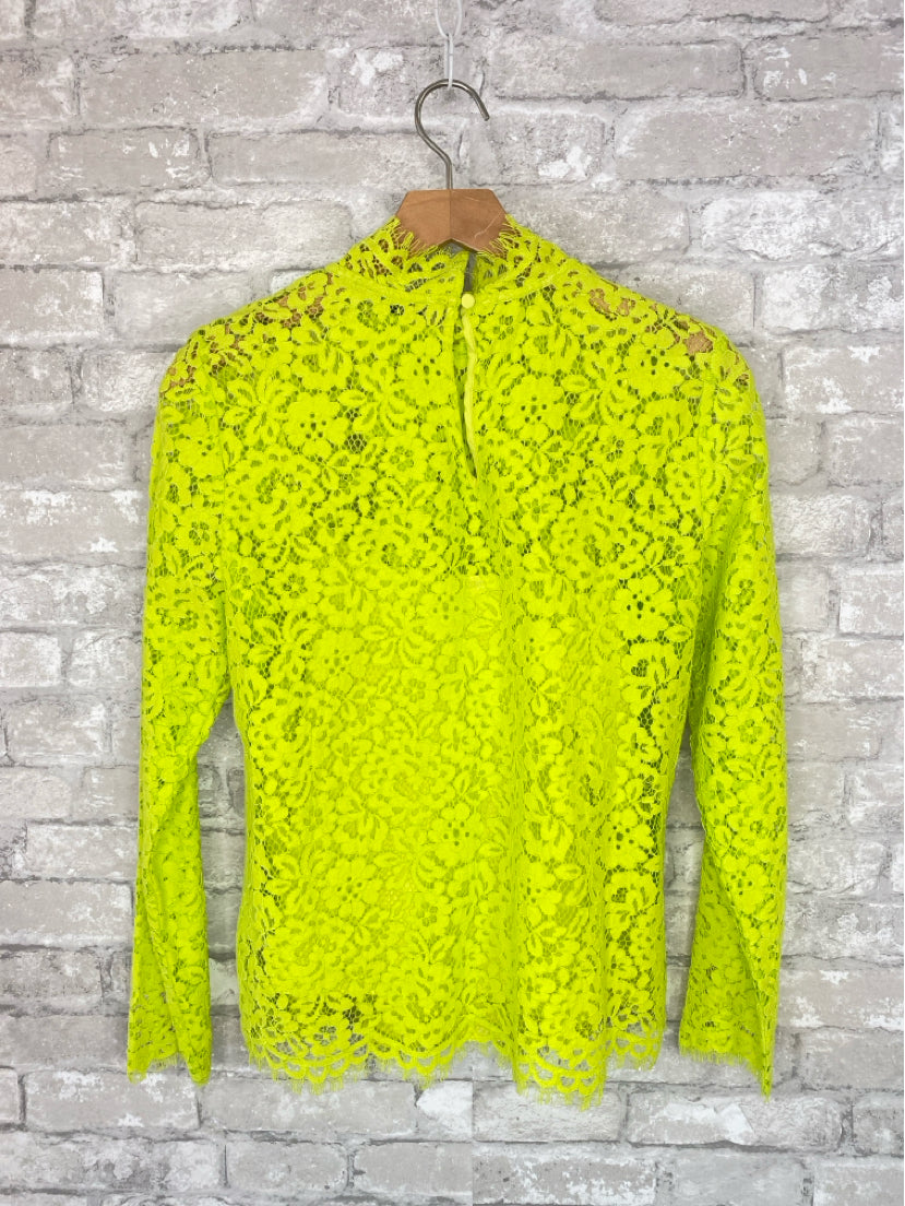 J Crew Size S Neon Green Shirt