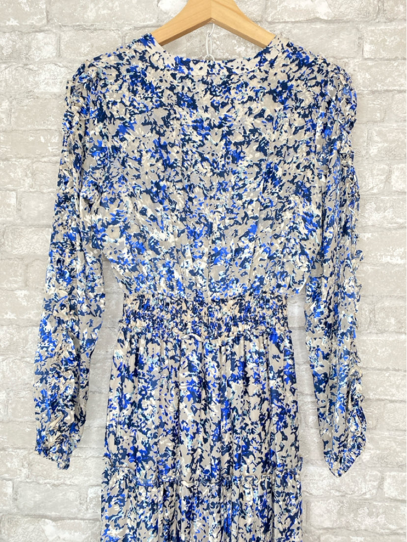 Elie Tahari Size XS Taupe/blue Dress