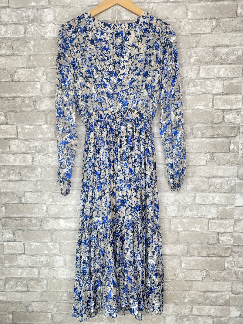 Elie Tahari Size XS Taupe/blue Dress
