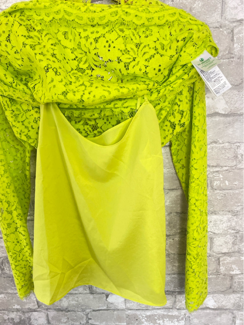 J Crew Size S Neon Green Shirt
