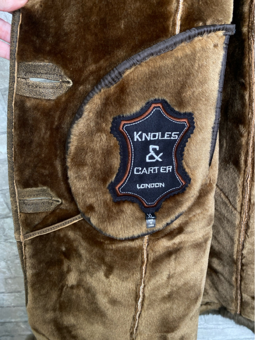 Knoles & Carter Size XL Brown Coat