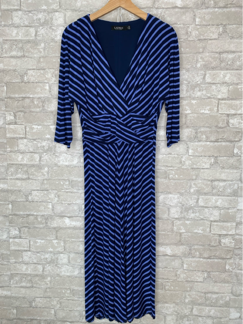 Lauren Size 4 Navy, Periwinkle Dress