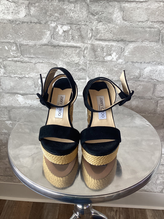 Jimmy Choo Size 34/4 Black/Natural Shoes