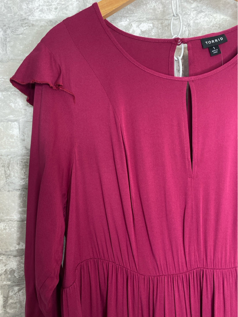 Torrid Size 1X/1 Wine Dress