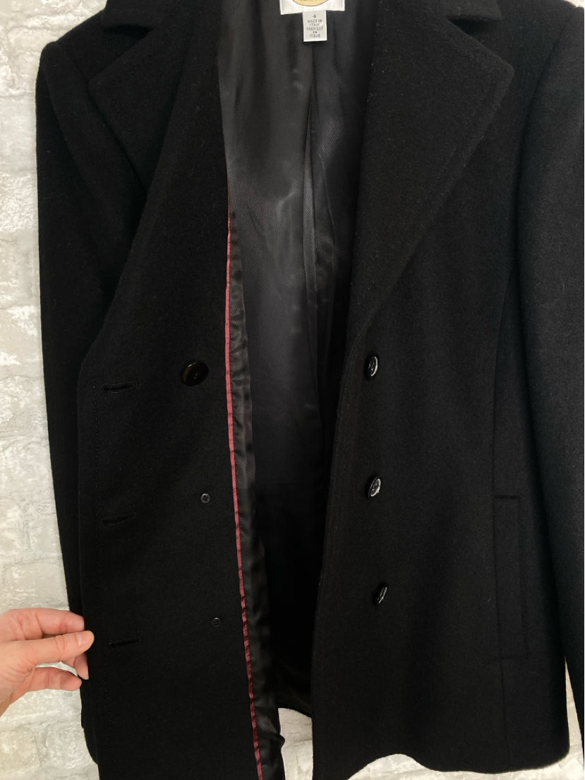 Talbots Size S/4 Black Coat