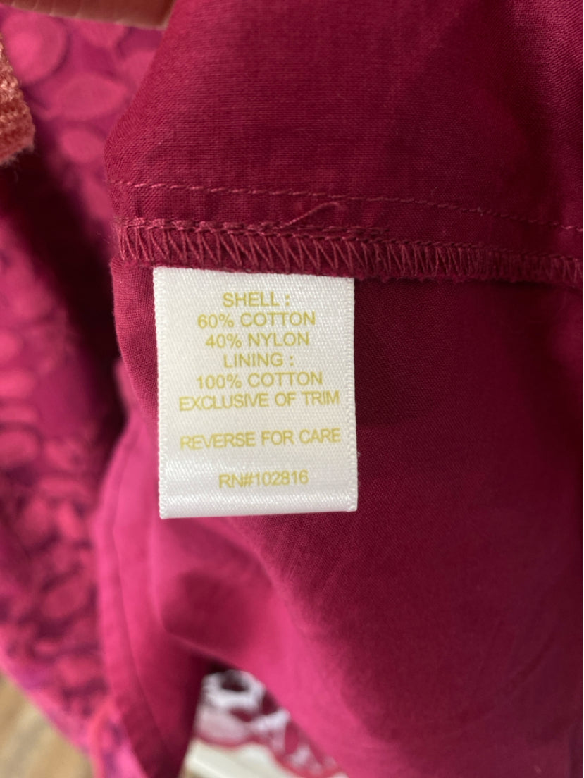 Garnet Hill Size L/14 Wine Dress