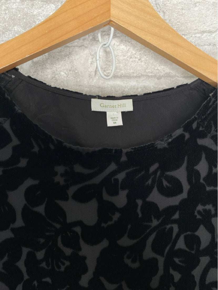 Garnet Hill Size S/4 Black Dress