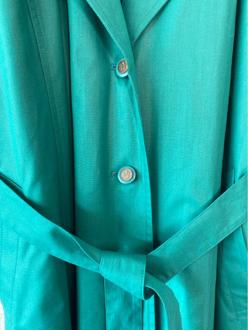 london fog Size M/10 Emerald Green Trenchcoat
