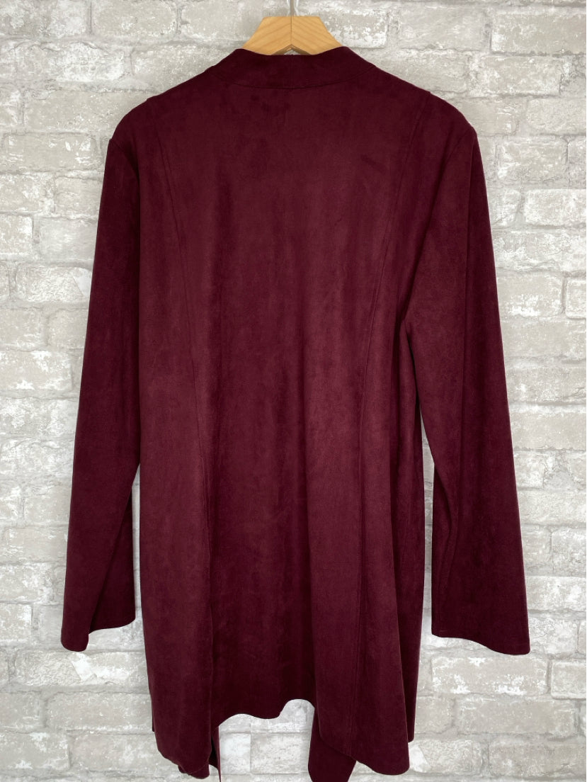 Chico's Size 12/14 Burgandy Jacket