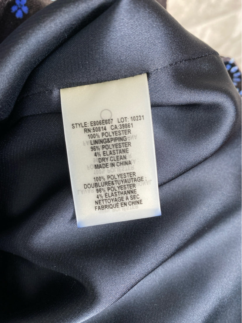 Elie Tahari Size 2 Black, Blue Dress