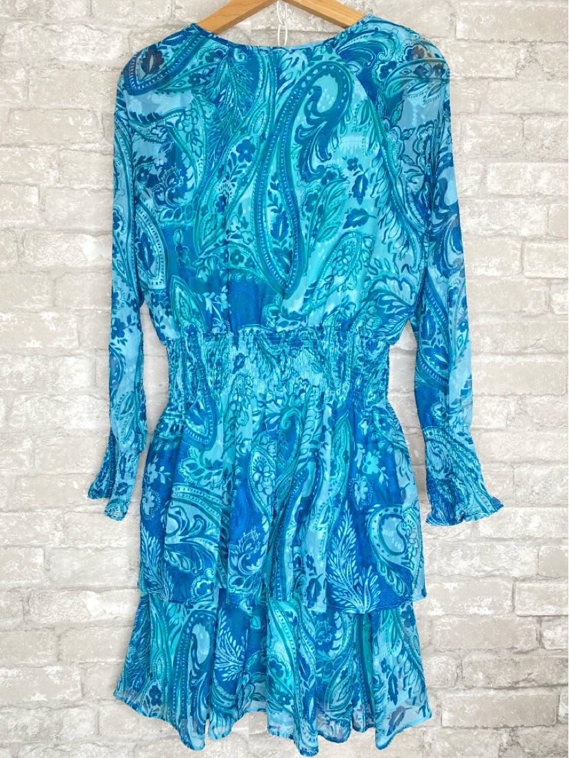 Taylor Size 4 Blue, Aqua, Turquoise Dress