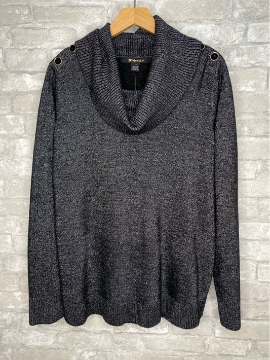 By Design Size 1X black/silver Sweater