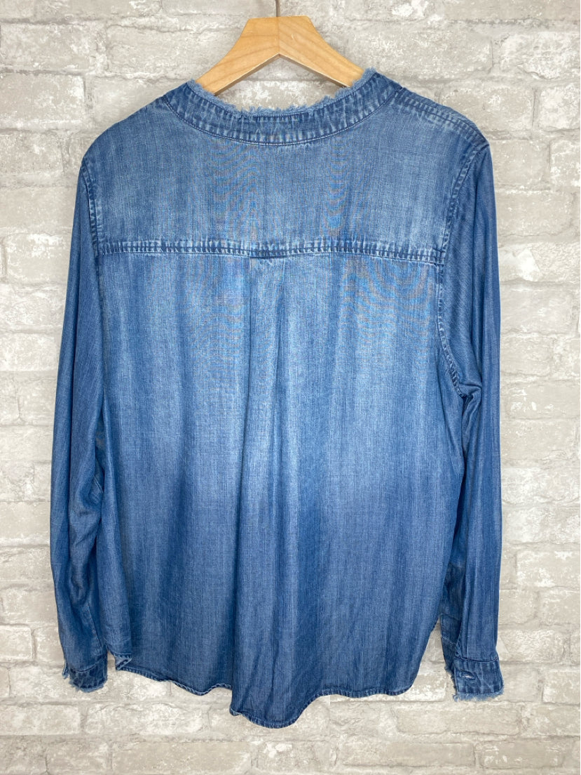 Side Stitch Size L Chambray Shirt