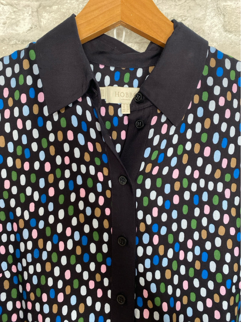Hobbs Size S/6 Navy/Multi Dress