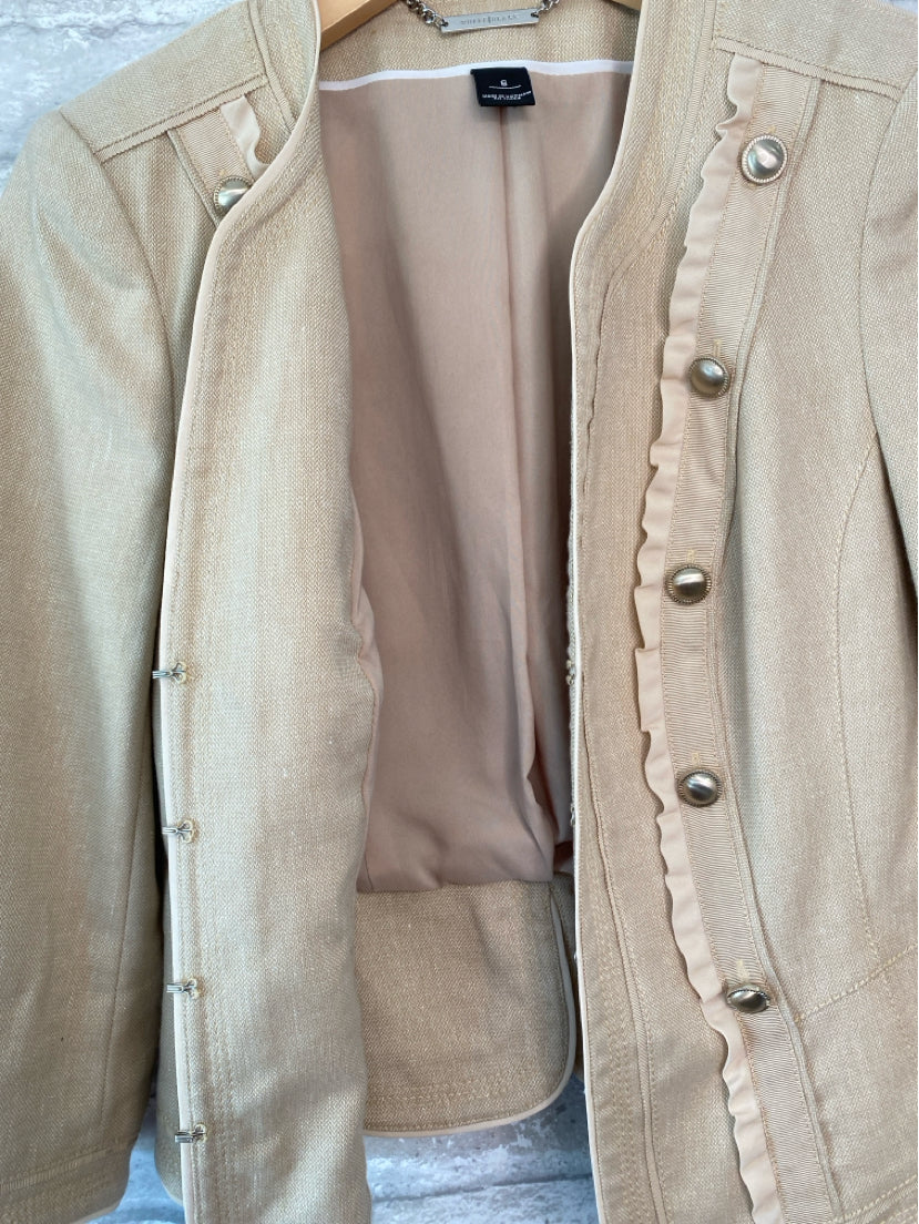 White House Blk Mkt Size S/6 Tan Jacket