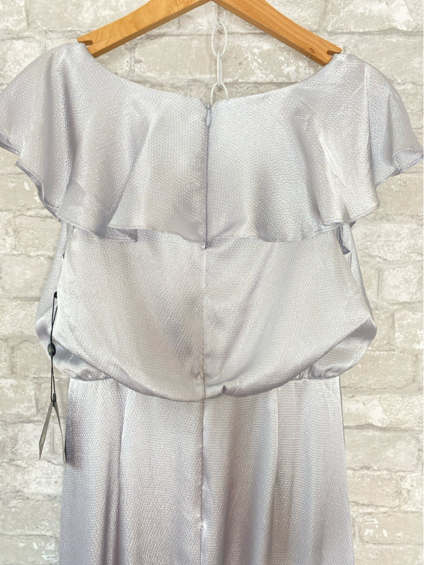 Adriana Papell Size S/6 Silver Gown/Evening Wear