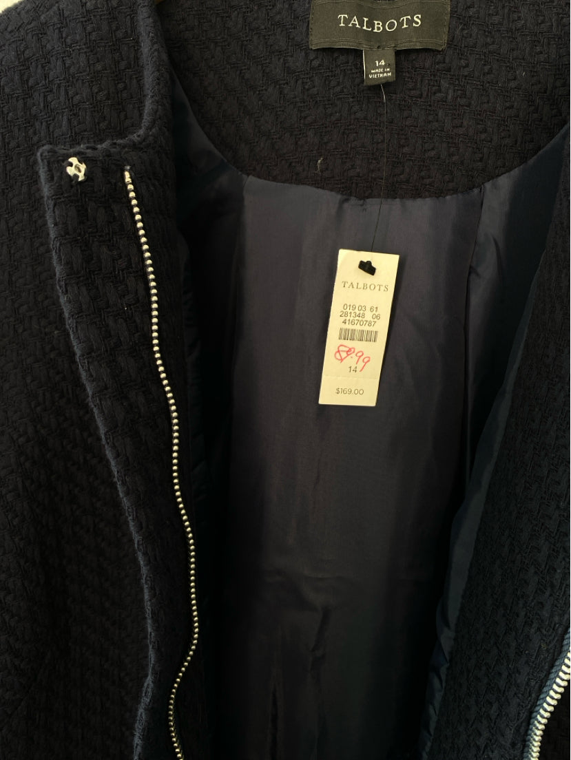 Talbots Size L/14 Navy Jacket