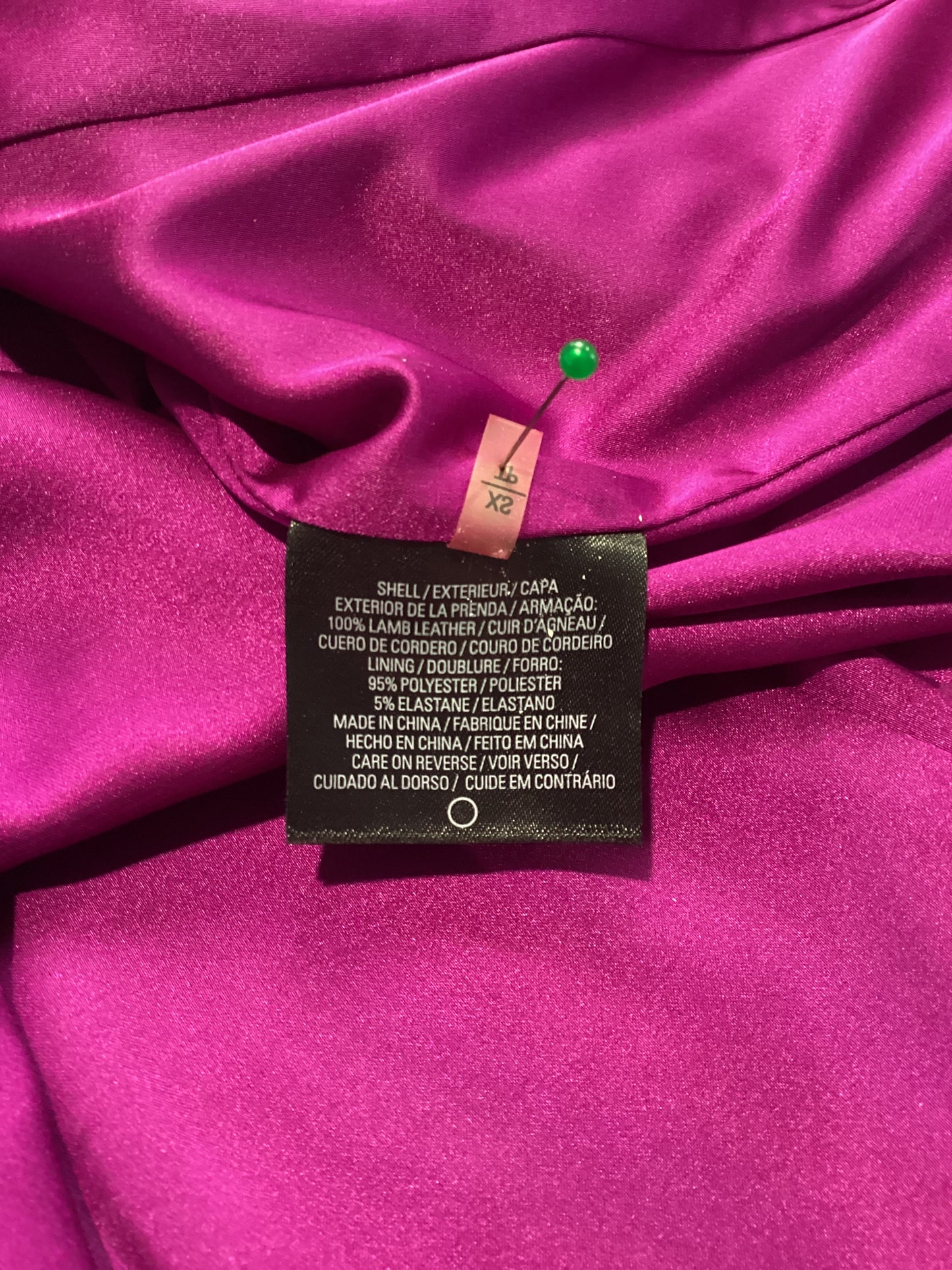 Elie Tahari Size XS Plum Leather