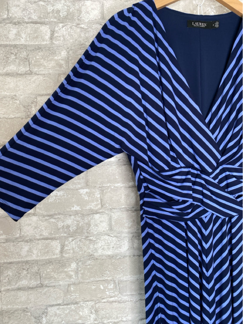 Lauren Size 4 Navy, Periwinkle Dress